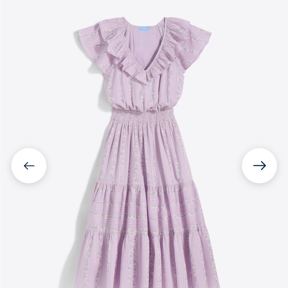 Draper James Lavender Floral Maxi Dress